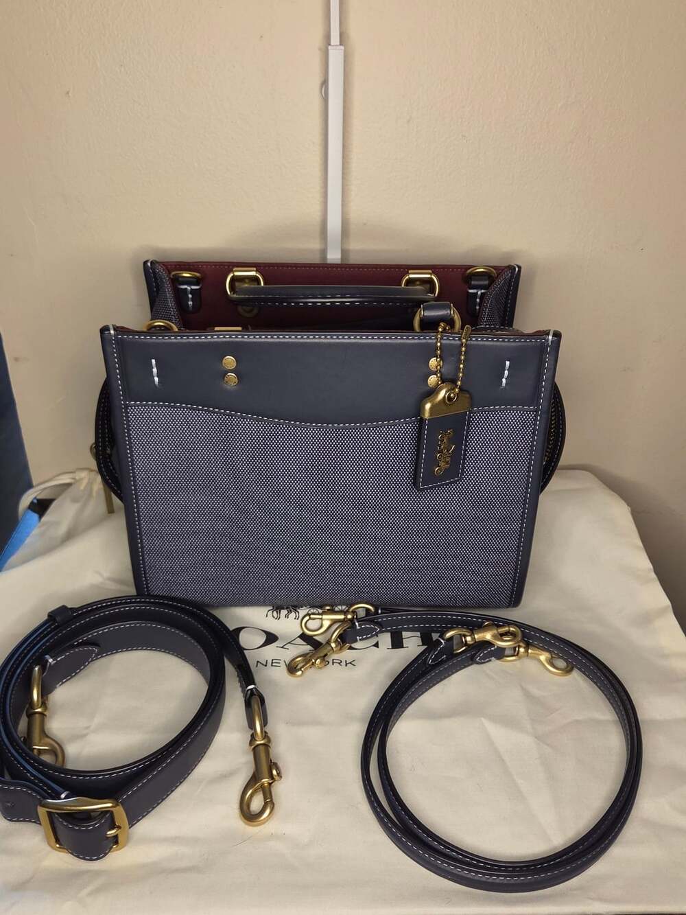 Coach Rogue 25 Crossbody Bag Navy Blue